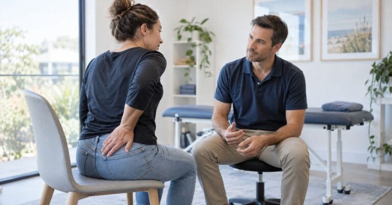 Osteopath Cliff Avery discusses coccyx injuries, persistent tailbone pain, physical compensation and why early assessment may be helpful.